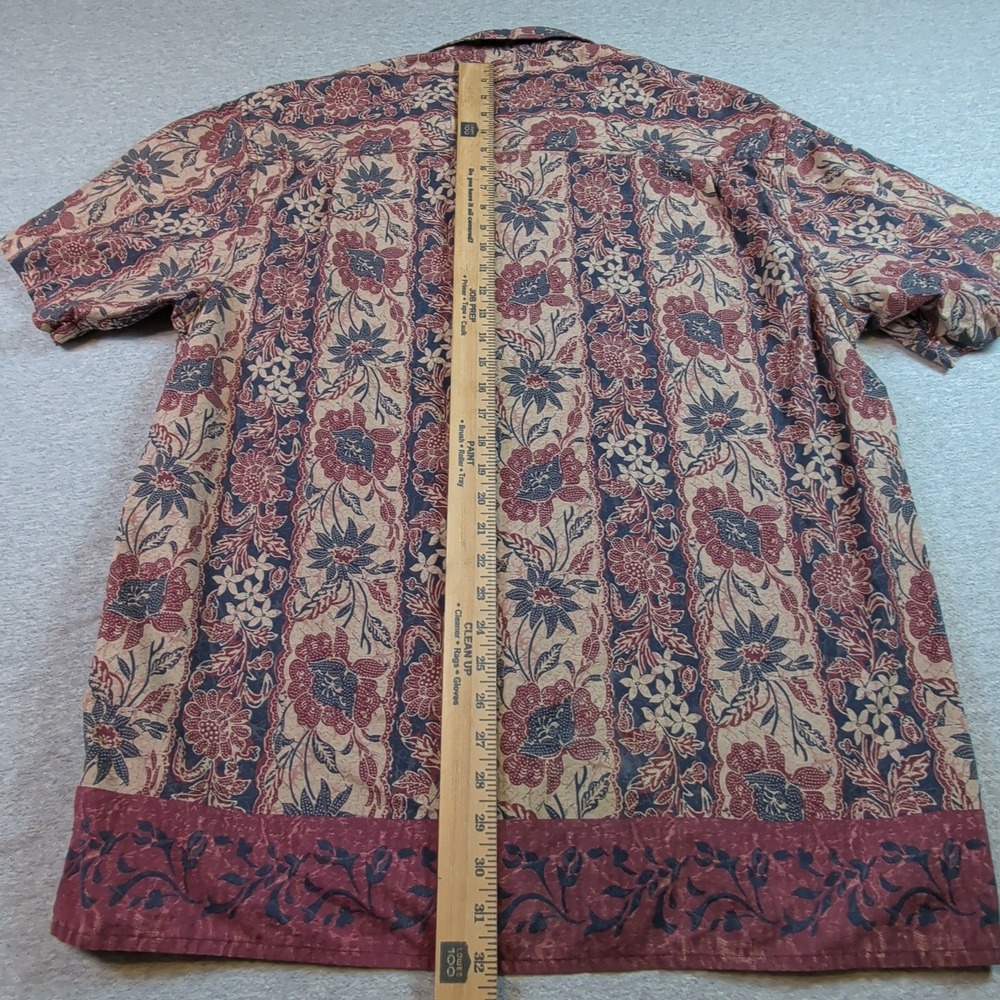 The Territory Ahead Mens XL Batik Floral Cotton Short Sleeve Button Down Shirt - Picture 6 of 7